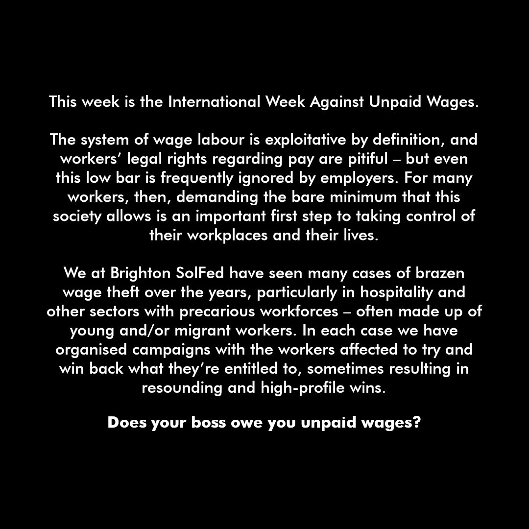 annual week against unpaid wages