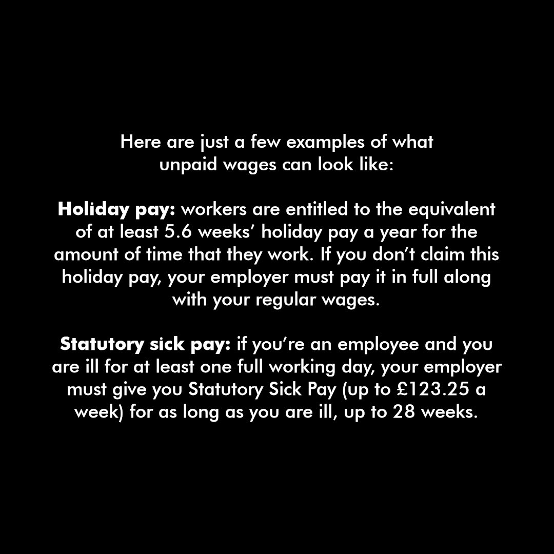 annual week against unpaid wages