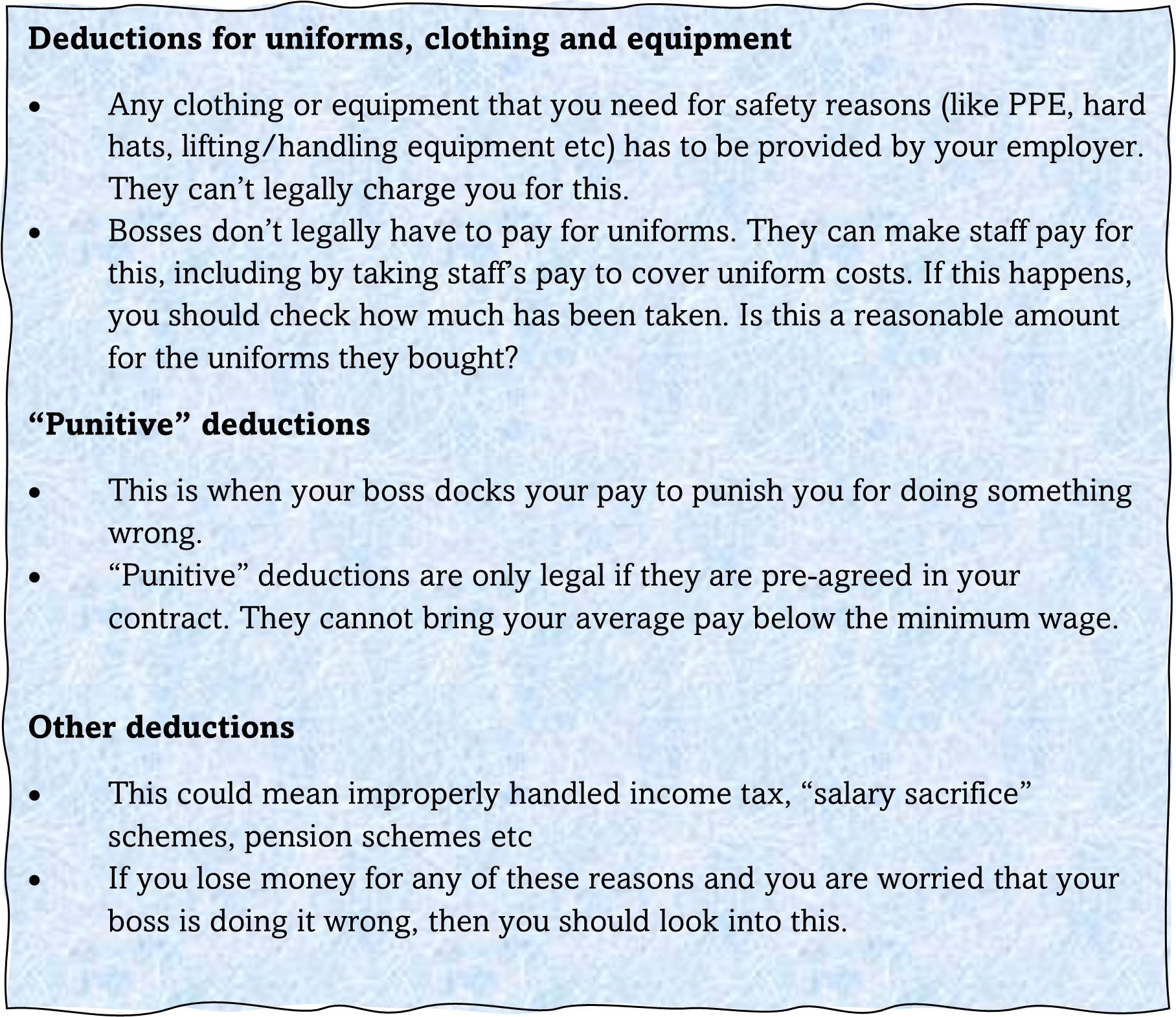 Deductions