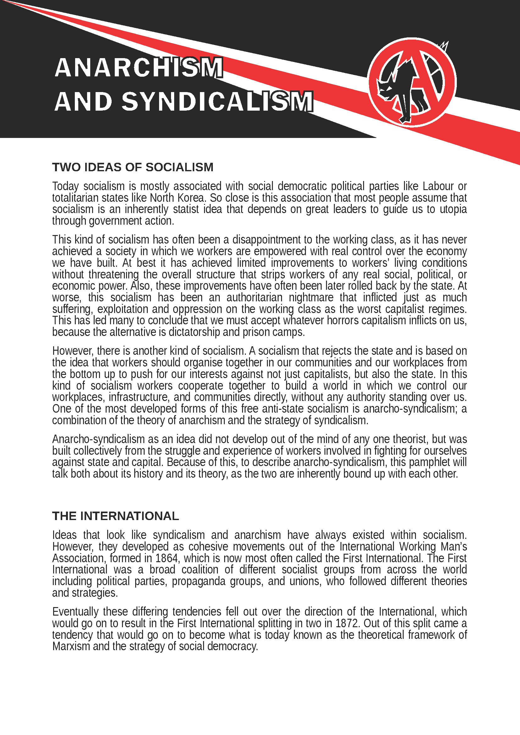 Anarchism and Syndicalism