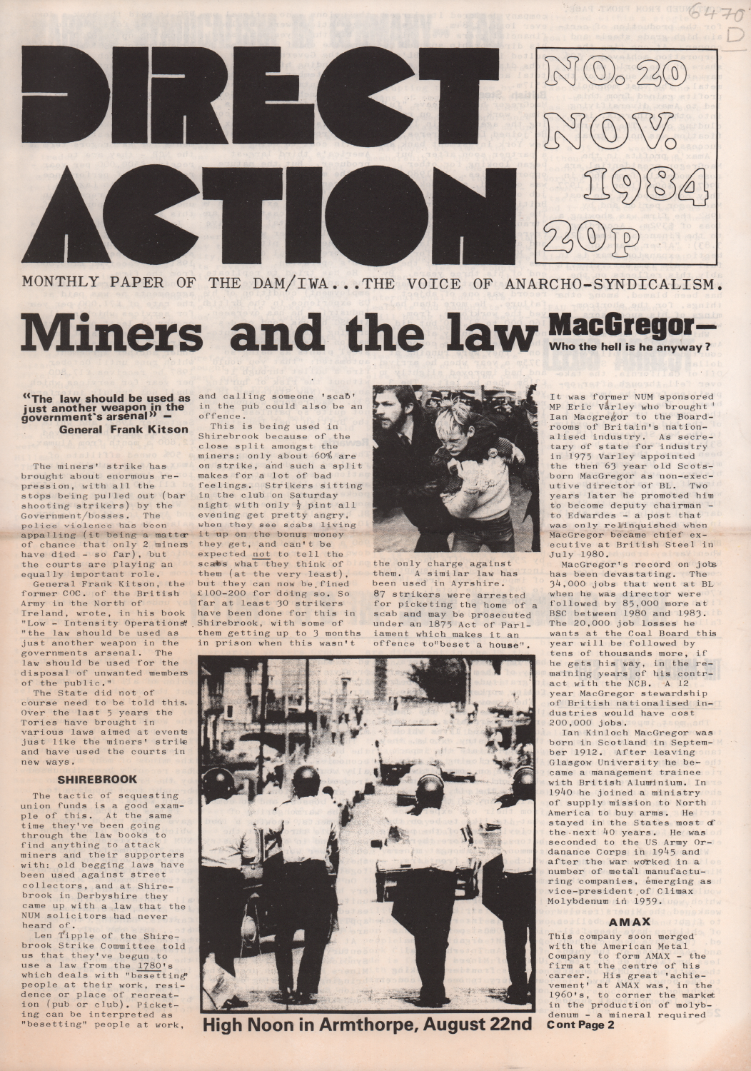 Direct Action #20 (November 1984)