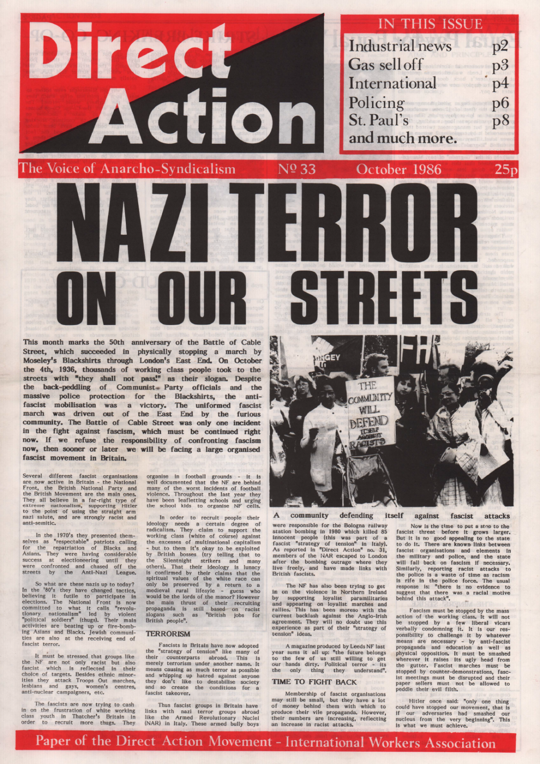 Direct Action #33 (October 1986)