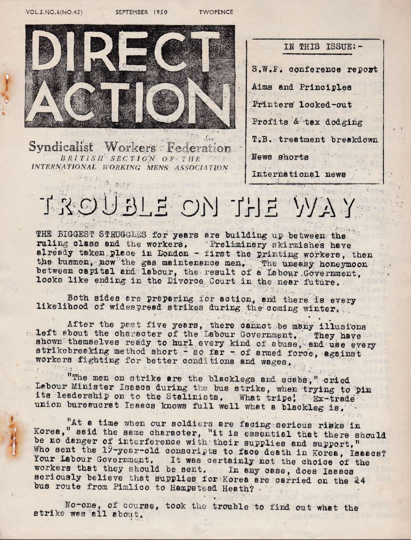 Direct Action - vol 5 #6 - 45 (Sep 1950)
