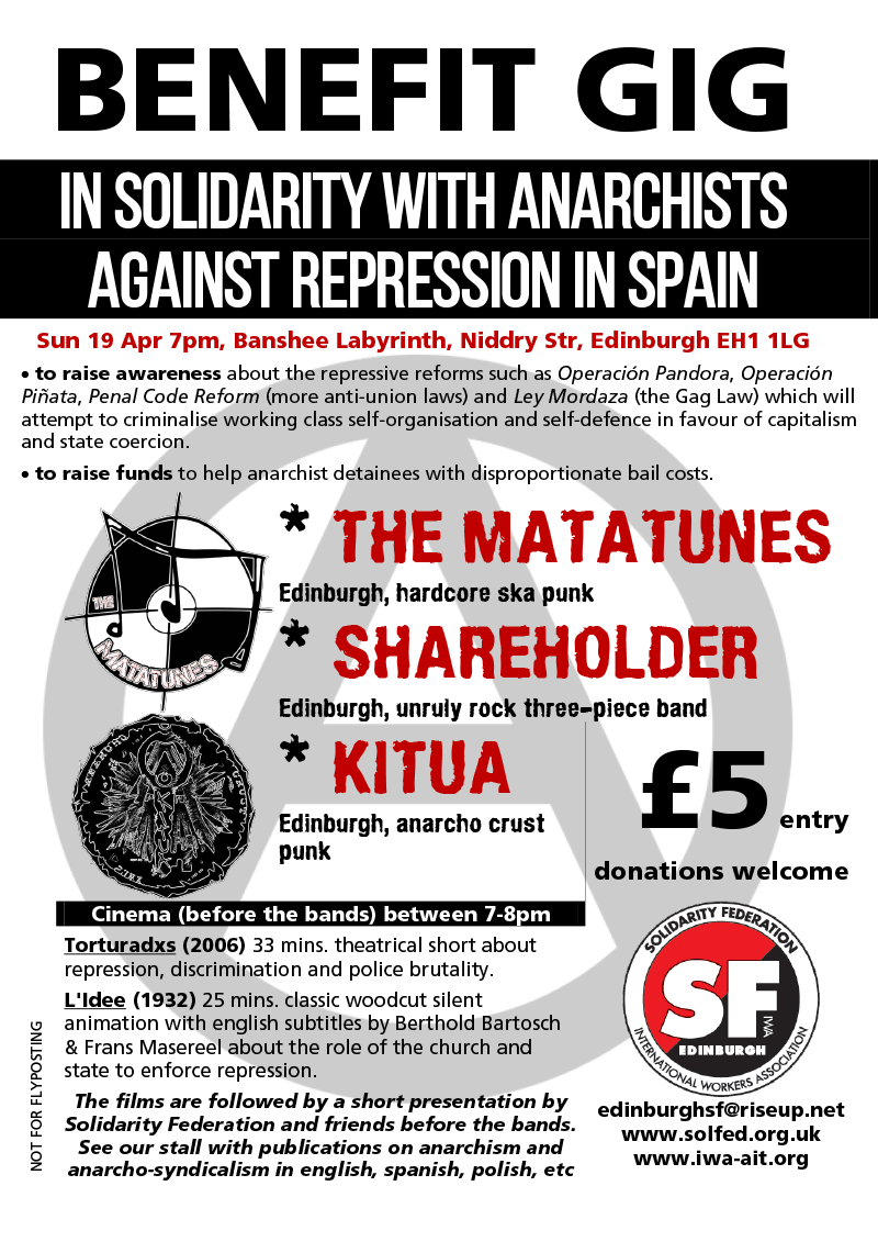 anti-repression benefit gig
