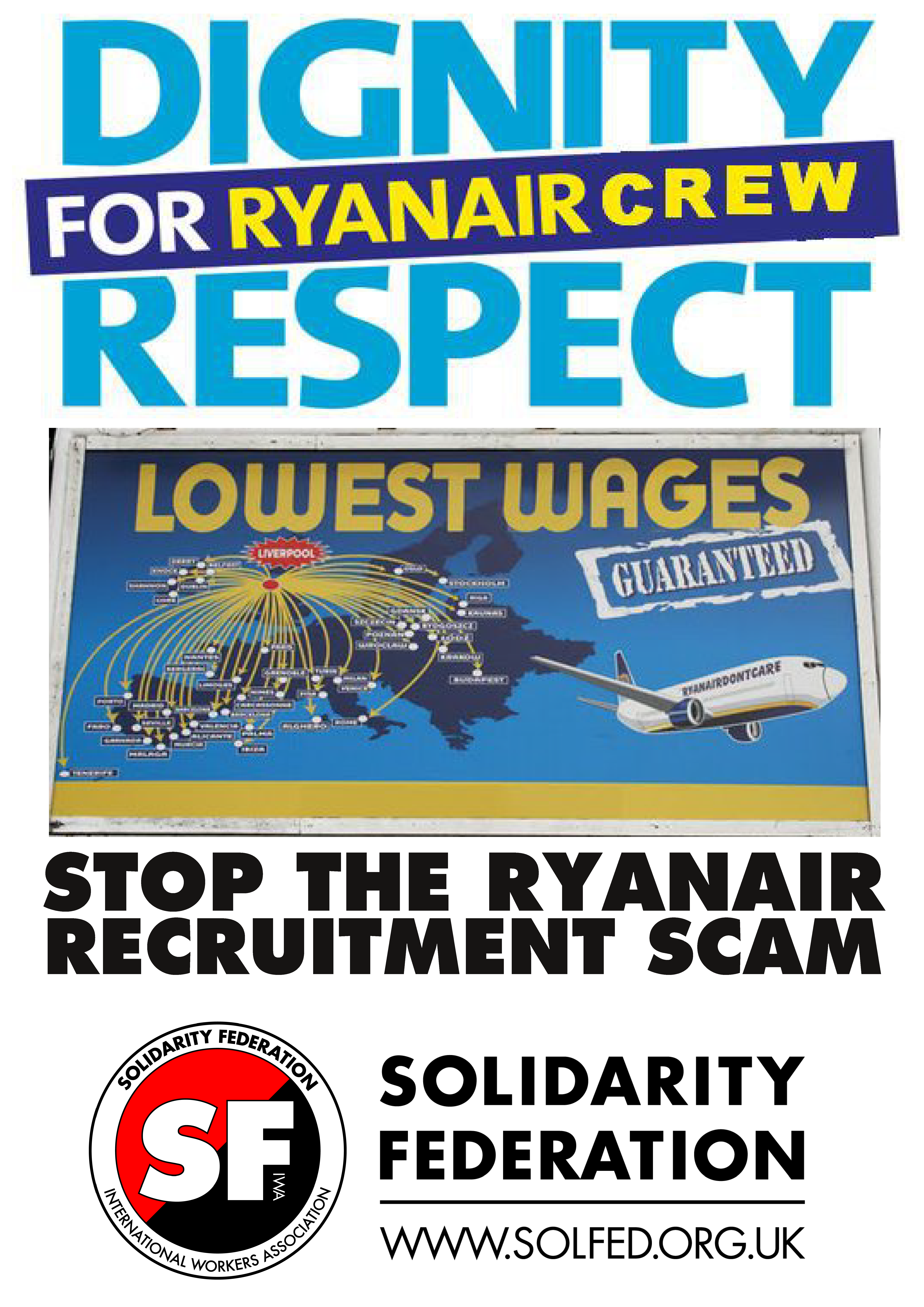 International week of action against Ryanair - placards
