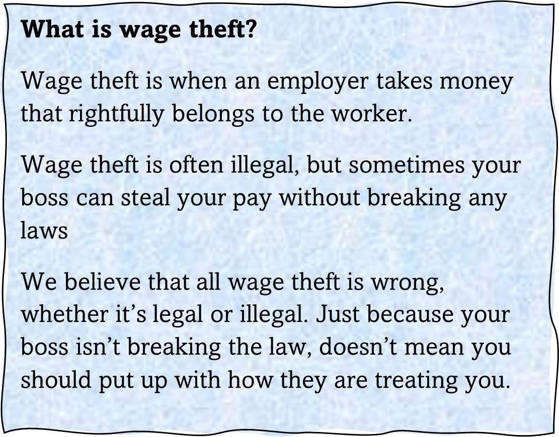 What is wage theft